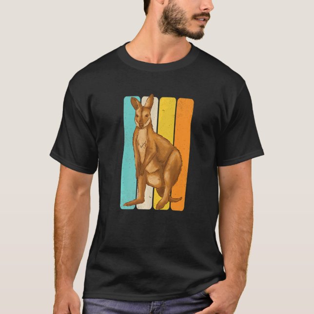T-shirt Kangaroo Vintage Australie Retro Kangaroo 2 (Devant)