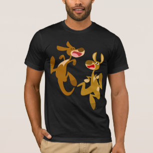 T-shirt Kangaroos Bouncy Cartoon
