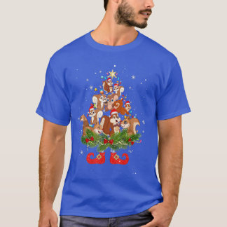 T-shirt Kangaroos Lumières des arbres de Noël Funky Santa 