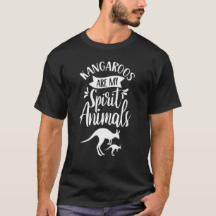 T-shirt Kangaroos Sont Mon Esprit Animaux Animal Kangaroo