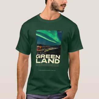 T-shirt Kangerlussuaq Poster de la lumière du Nord du Groe