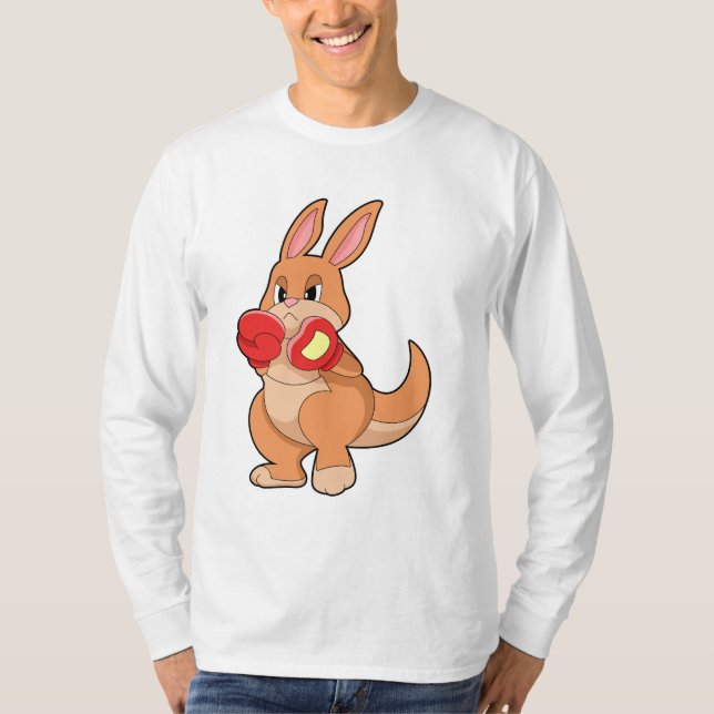 T-shirt Kangourou à la boxe avec gants de boxe (Devant)