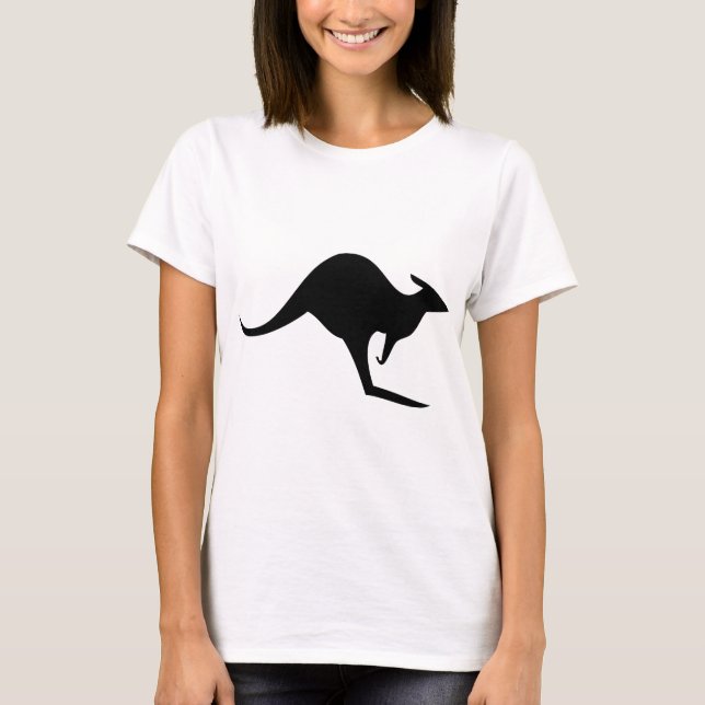 T-shirt kangourou australien noir - australie (Devant)