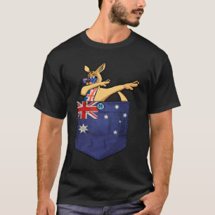 T-shirt Kangourou Dans Votre Pochette Drapeau Australie A