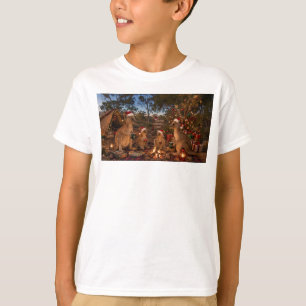 T-shirt Kangourou de Noël en camping