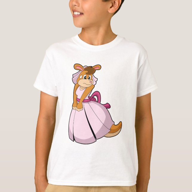 T-shirt Kangourou en mariée avec une robe de mariée (Devant)