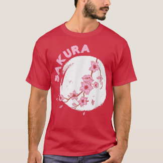 T-shirt Kanji Sakura Fleur de cerisier japonaise Fleur ros