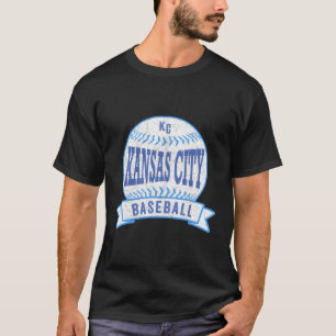 T-shirt Kansas City Kc Baseball Kc Blue Throwback