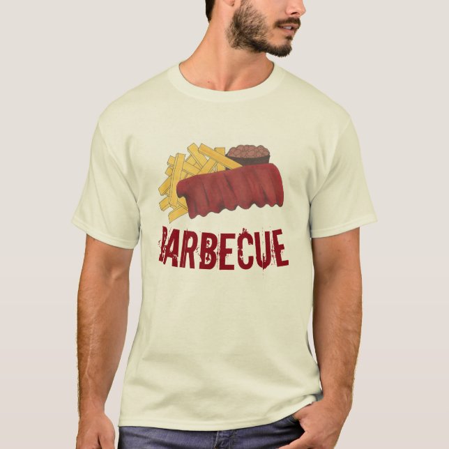 T-shirt Kansas City Memphis Barbecue Barbecue Ribs de rech (Devant)