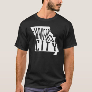 T-shirt Kansas City, Missouri State Outline - USA Travel