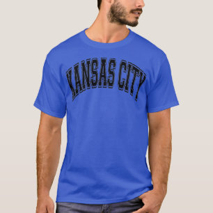 T-shirt Kansas City Missouri Style Varsity Texte Gris avec