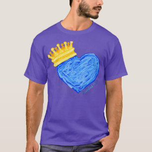 T-shirt Kansas City Royal Blue Heart and Crown