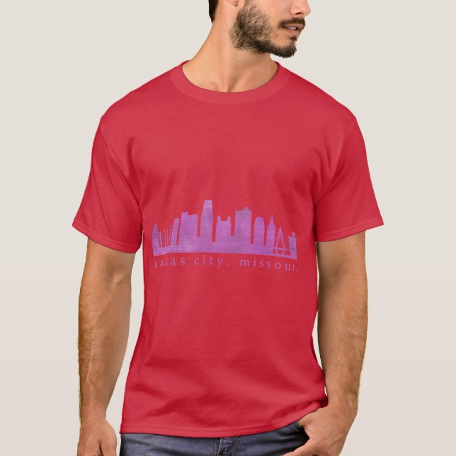 T-shirt Kansas City Skyline Paint 4 (Devant)