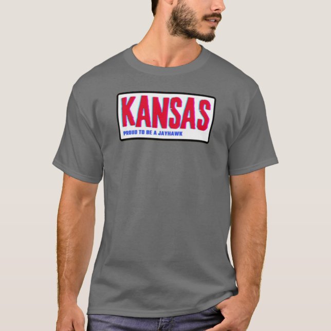 T-shirt Kansas Fier d'être Jayhawk (Devant)
