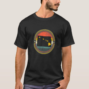 T-shirt Kansas Hawaii Racines Origine Carte d'État Rétro