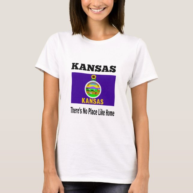 T-shirt Kansas, il n'y a pas d'endroit comme chez soi (Devant)