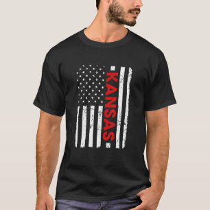 T-shirt Kansas Pride Retro Vintage Vieux-Américains