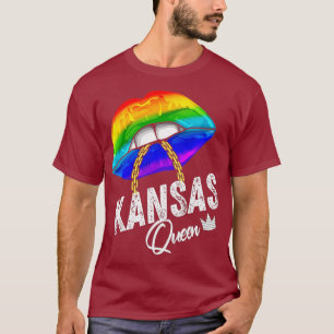 T-shirt Kansas Queen LGBTQ Gay pride Rainbow Flag USA