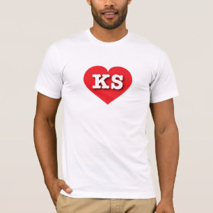 T-shirt Kansas Red Heart - J'aime KS