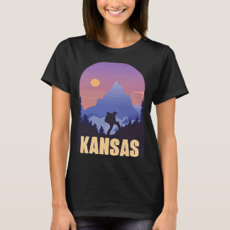 T-shirt Kansas State USA Randonnée Voyage Souvenir
