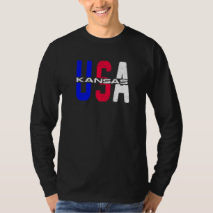 T-shirt Kansas Vintage Patriotique Et Fière Citoyenne Amér