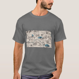 T-shirt Kansas Vintage Picture Map Oversized