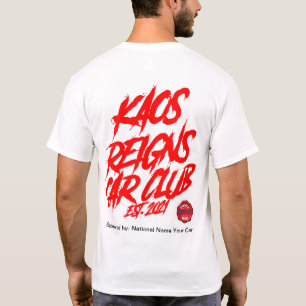 T-shirt Kaos Reigns Car Club Sponsorisé par