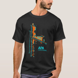 T-shirt Kapa Apa Centennial Airport Diagramme Pilote Aviat