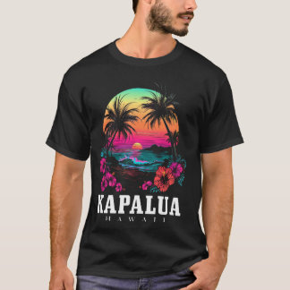 T-shirt Kapalua Hawaii Hawaii Hibiscus Fleurs Surfer Donc