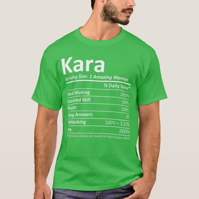 T-shirt KARA Nutrition Personalized Name Funny Christmas G (Devant)