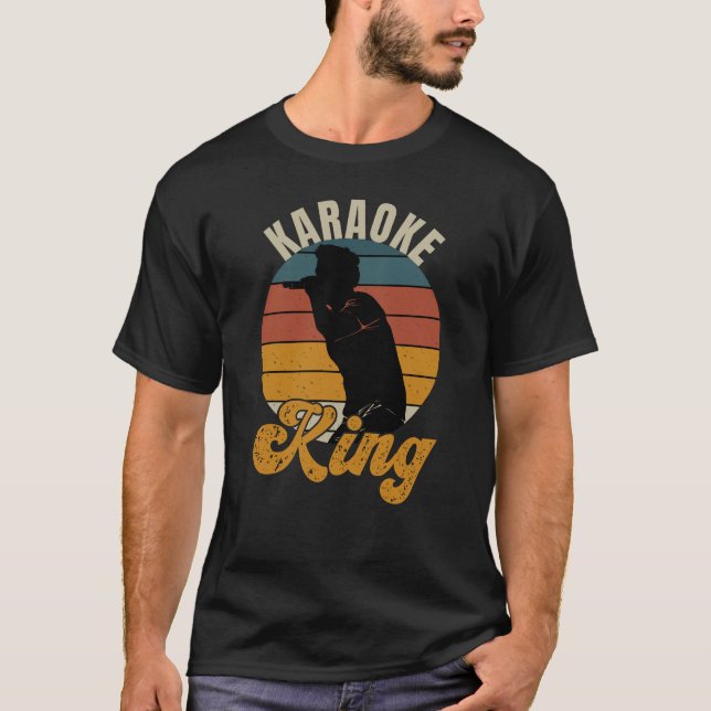 T-shirt Karaoke King Retro (Devant)