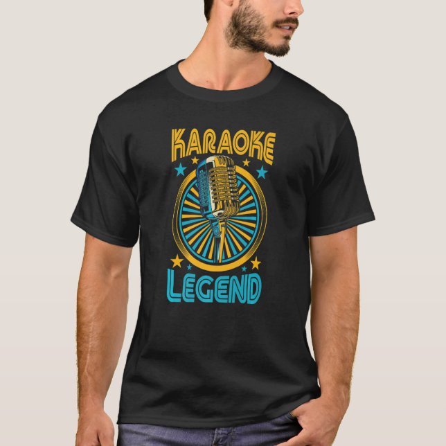 T-shirt Karaoke Legend Music Lover Gift Lip Syncing Singer (Devant)
