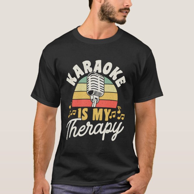 T-shirt Karaoke Singer Chanson Lyrics Microphone Karaoke I (Devant)