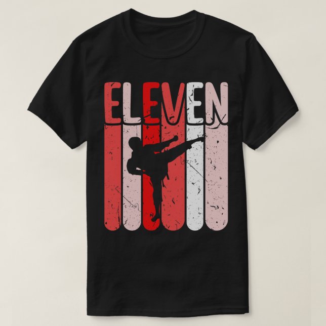 T-shirt Karate 11e anniversaire Boys Taekwondo Martial Art (Design devant)