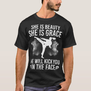 T-shirt Karate Arts Martiaux Filles Femmes Kick Karate