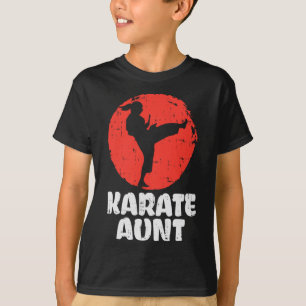 T-shirt Karate Aunt Ponytail Kick Japanese Martial Arts Wo