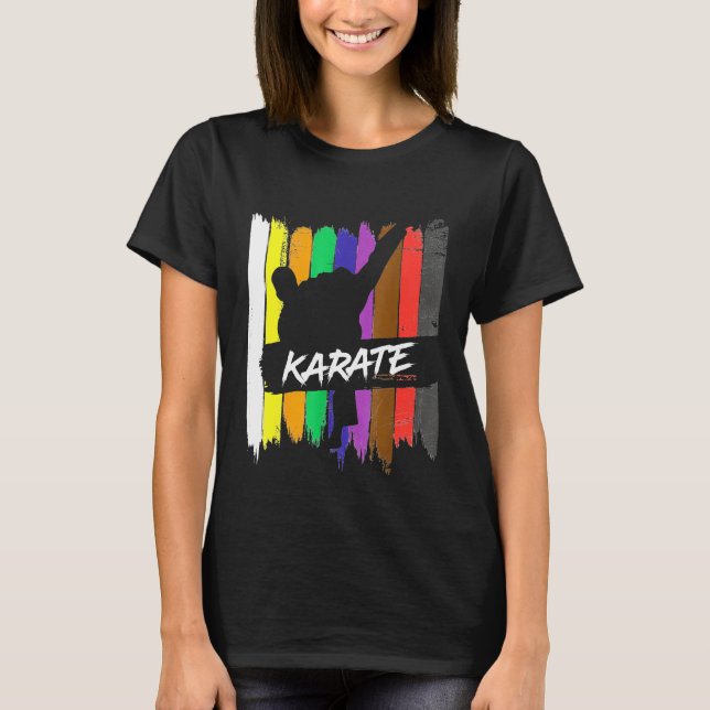 T-shirt Karate BKarate Belt Colors Silhouette Martial Arts (Devant)