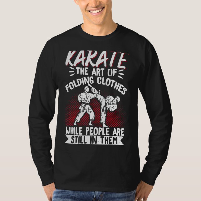 T-shirt Karate Black Belt Gi Uniform Karatethe Of Folding (Devant)
