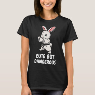 T-shirt Karate Bunny Mignonne Mais Dangereux Funky Martial