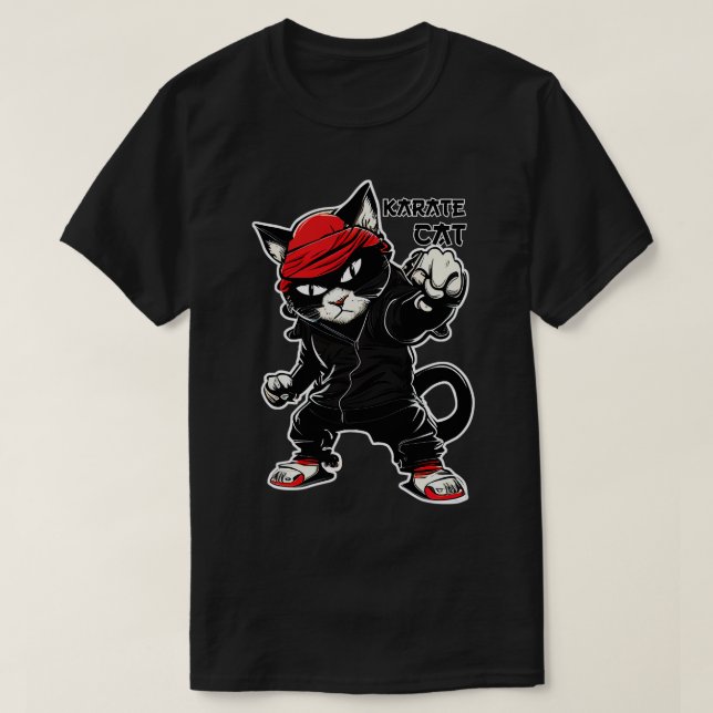 T-shirt Karate Cat (Design devant)