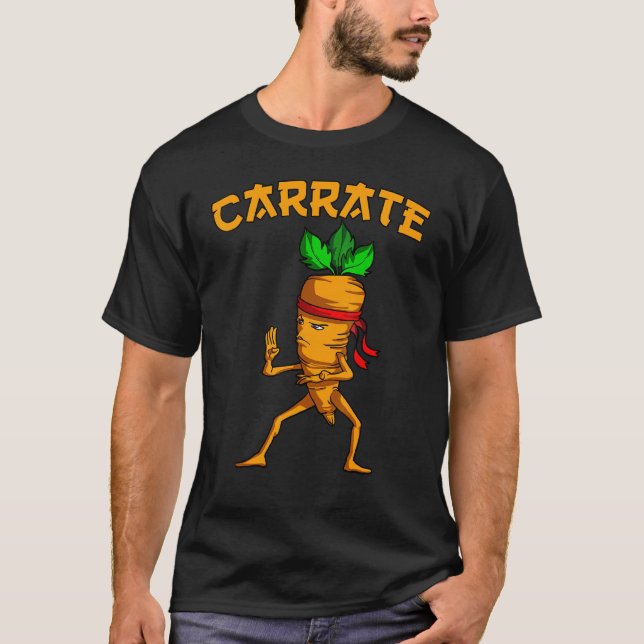 T-shirt Karate Classique Carrote Pun Karaté Entraînement M (Devant)