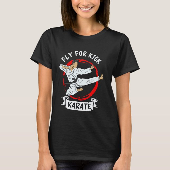 T-shirt Karate Classique Fly Pour Coup De Pied Karaté (Devant)