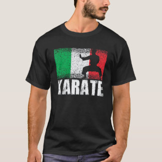 T-shirt Karate Classique Sport Drapeau Italie Karaté Itali