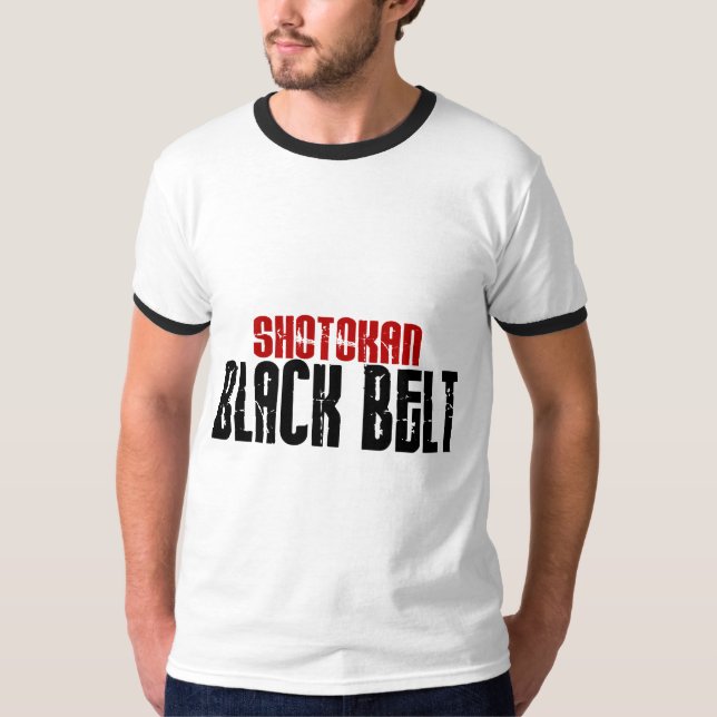 T-shirt Karaté de ceinture noire de Shotokan (Devant)