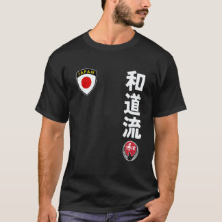 T-shirt Karate d'équipe classique Wado Ryu Drapeau japonai