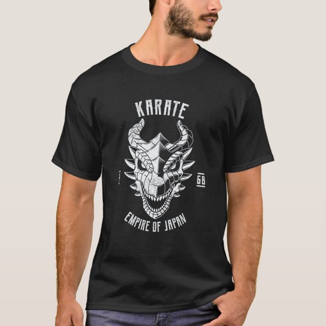 T-shirt Karate du dragon japonais (Devant)