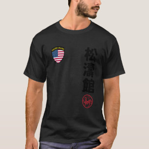T-shirt Karaté en équipe classique Shotokan drapeau USA Ka
