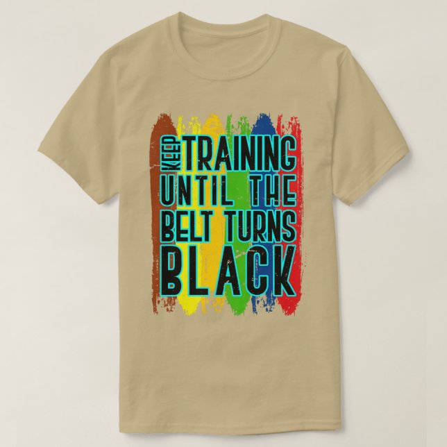 T-shirt Karate Fighter Black Belt Citation Karate (Design devant)