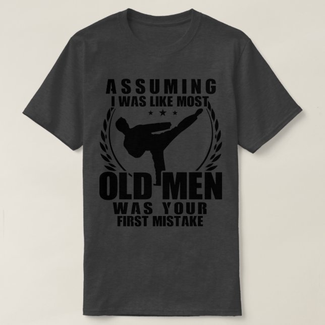T-shirt Karate Fighter Old Men Grandfather Poison 1 (Design devant)