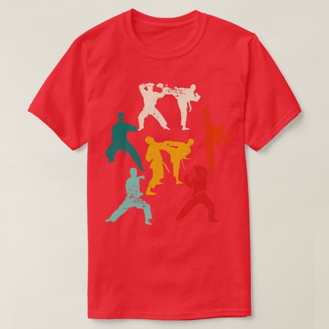 T-shirt Karate Fighter Retro Karate (Design devant)
